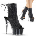 Schuhe Pleaser Adore-1018G Black Glitter