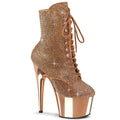Schuhe Pleaser Adore-1020CHRS Strass Chrom Roségold