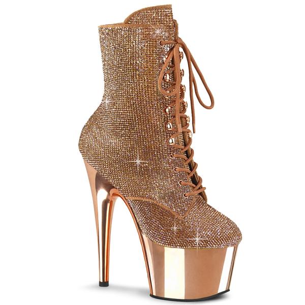 Buty Pleaser Adore-1020CHRS Strass Chrom Rosegold