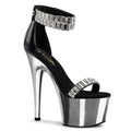 Pleaser Adore-769RS Black Silver Chrom Schuhe