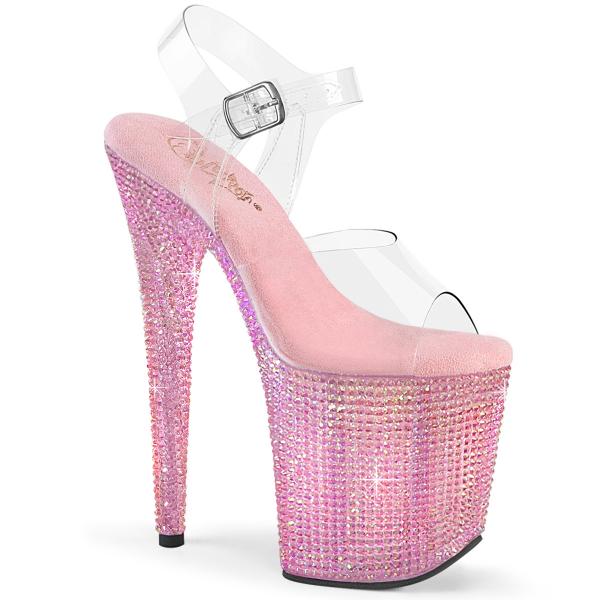 Buty Pleaser Bejeweled-808RRS Pink Strass