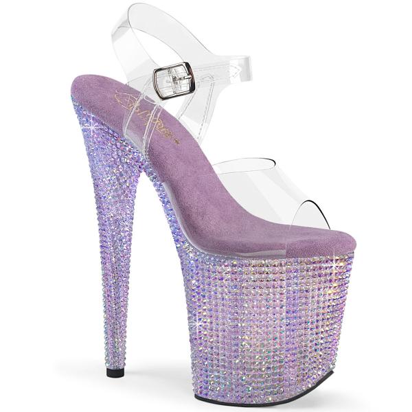 Schuhe Pleaser Bejeweled-808RRS Lavender Strass