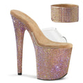 Schuhe Pleaser Bejeweled-812RS Rosegold Multi Strass