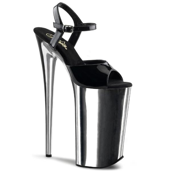 Buty Pleaser Beyond-009 Skyscraper Black Silver Chrom