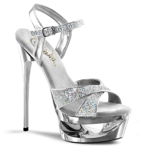 Buty Pleaser Eclipse-619G Multi Glitter Silver Chrom
