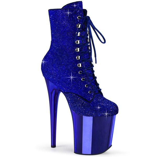 Buty Pleaser Flamingo-1020CHRS Strass Chrom Blue