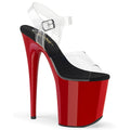 Buty Pleaser Flamingo-808 Black Red Lack