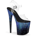 Buty Pleaser Flamingo-808SS Blue Multi Glitter