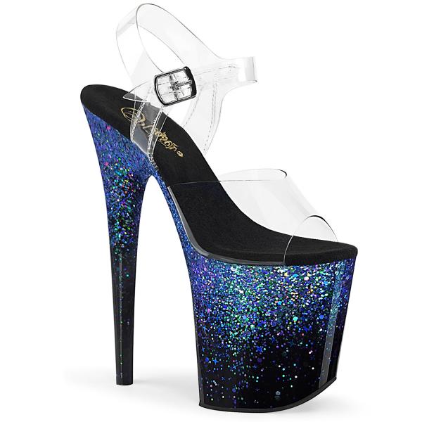 Buty Pleaser Flamingo-808SS Blue Multi Glitter