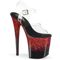 Buty Pleaser Flamingo-808SS Red Multi Glitter