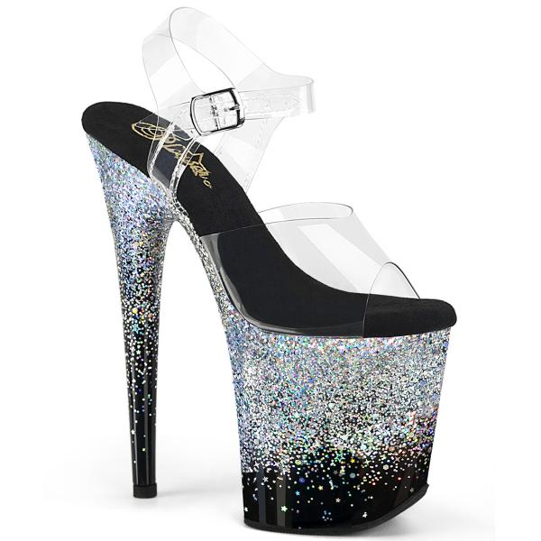 Buty Pleaser Flamingo-808SS Silver Multi Glitter
