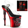 Buty Pleaser Rapture-808LT Satin Red Chrom