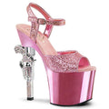 Buty Pleaser Revolver-709G Babypink Glitter Strass
