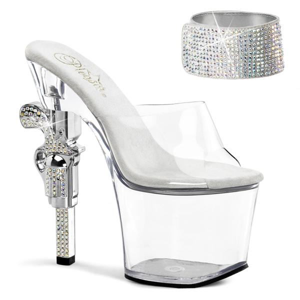 Buty Pleaser Revolver-712 Clear Strass