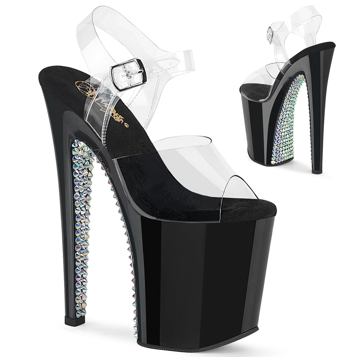 Buty Pleaser Xtreme-808SPRS Black Silver Multi